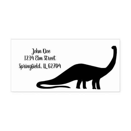 Gepersonaliseerde Dinosaurus Adresstempel - Custom Rubberstempel (Afrduk)
