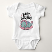 Gepersonaliseerde dinosaurus Babysaurus Aangepaste Romper (Voorkant)