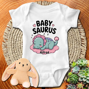 Gepersonaliseerde dinosaurus Babysaurus Aangepaste Romper