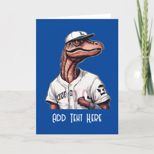 Gepersonaliseerde Dinosaurus Baseball Kaart