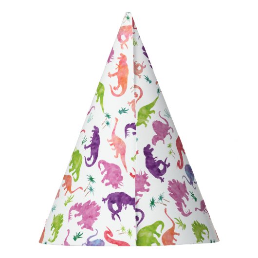 Gepersonaliseerde dinosaurus Birthday Party Patter Feesthoedjes (Achterkant)