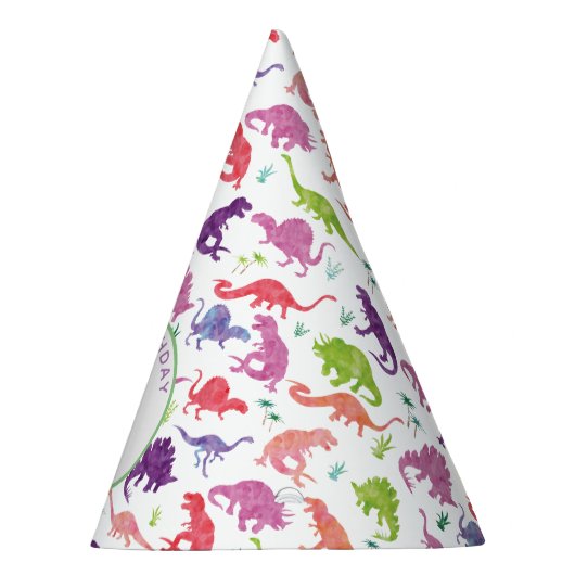 Gepersonaliseerde dinosaurus Birthday Party Patter Feesthoedjes (Rechts)