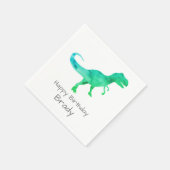 Gepersonaliseerde dinosaurus Blue Birthday Napkin Servet (Hoek)