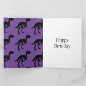 Gepersonaliseerde Dinosaurus brullende verjaardags Kaart (Binnen)
