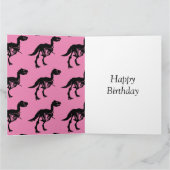 Gepersonaliseerde Dinosaurus brullende verjaardags Kaart (Binnen)