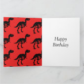 Gepersonaliseerde Dinosaurus brullende verjaardags Kaart (Binnen)
