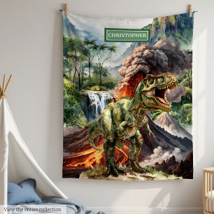 Gepersonaliseerde Dinosaurus Deken Jongen Verjaard