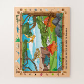 Gepersonaliseerde Dinosaurus Detective Object Hunt Legpuzzel (Verticaal)
