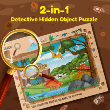 Gepersonaliseerde Dinosaurus Detective Object Hunt