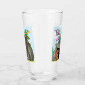 Gepersonaliseerde dinosaurus en vrienden glas (Rechts)