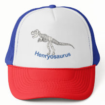 Gepersonaliseerde dinosaurus naam trucker hoed