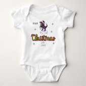 Gepersonaliseerde Dinosaurus Rawr Baby's Eerste Ke Romper (Voorkant)