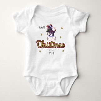 Gepersonaliseerde Dinosaurus Rawr Baby's Eerste Ke Romper