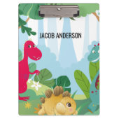 Gepersonaliseerde Dinosaurus Terug naar School Naa Klembord (Voorkant)