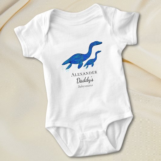 Gepersonaliseerde dinosaurus vader en baby romper