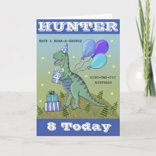 Gepersonaliseerde Dinosaurus Verjaardag Kaart