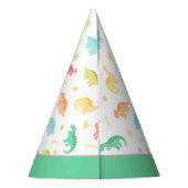 Gepersonaliseerde Dinosaurus Verjaardagsfeest Pett Feesthoedjes (Achterkant)