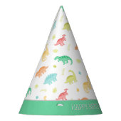 Gepersonaliseerde Dinosaurus Verjaardagsfeest Pett Feesthoedjes (Links)