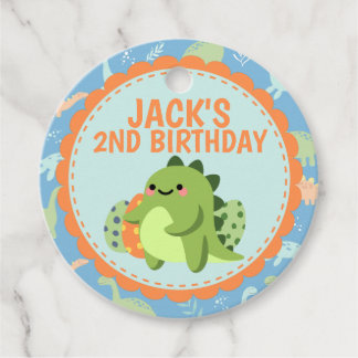Gepersonaliseerde Dinosaurus Verjaardagsfeestje Fa Bedankjes Labels