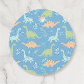 Gepersonaliseerde Dinosaurus Verjaardagsfeestje Fa Bedankjes Labels (Achterkant)