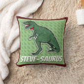 gepersonaliseerde dinosauruskussen - groene t-rex kussen (Deken)