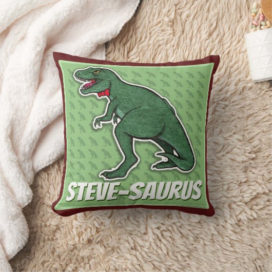 gepersonaliseerde dinosauruskussen - groene t-rex kussen (Deken)
