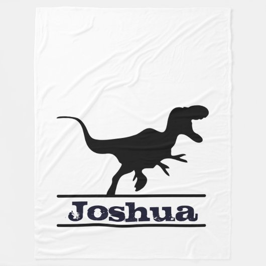 Gepersonaliseerde dinosaurusnaam fleece deken (Voorkant)