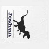 Gepersonaliseerde dinosaurusnaam fleece deken (Voorkant (Horizontaal))