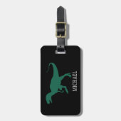 Gepersonaliseerde dinosaurusreizen bagagelabel (Voorkant verticaal)