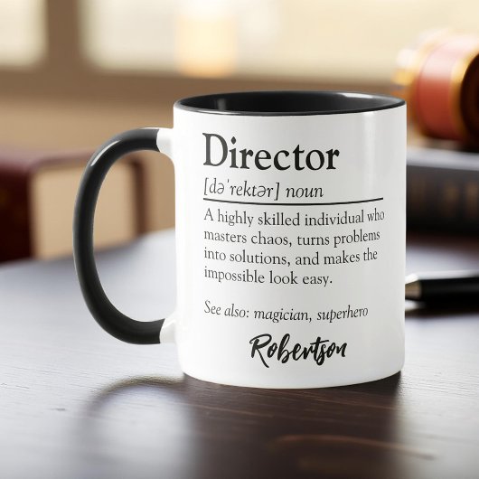 Gepersonaliseerde directeurdefinitie-waardering mok