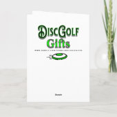 Gepersonaliseerde Disc Golf Boy's verjaardag Kaart (Achterkant)