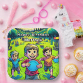 Gepersonaliseerde Disc Golf Boy's verjaardag Papieren Bordje (Feest)