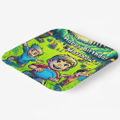 Gepersonaliseerde Disc Golf Boy's verjaardag Papieren Bordje (Gebogen)