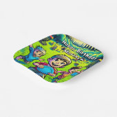 Gepersonaliseerde Disc Golf Boy's verjaardag Papieren Bordje (Gebogen)