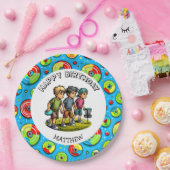 Gepersonaliseerde Disc Golf Boy's verjaardag Papieren Bordje (Feest)