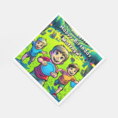 Gepersonaliseerde Disc Golf Boy's verjaardag Servet (Hoek)