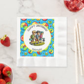 Gepersonaliseerde Disc Golf Boy's verjaardag Servet (Insitu)