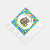 Gepersonaliseerde Disc Golf Boy's verjaardag Servet (Hoek)