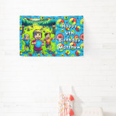 Gepersonaliseerde Disc Golf Boy's verjaardag Spandoek (Insitu)