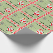 Gepersonaliseerde Disc Golf Kerstcadeau Cadeaupapier (Hoek)