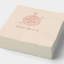 Gepersonaliseerde Disco Ball Sweet 16 Roze Folie s Folie Servetten