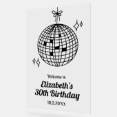 Gepersonaliseerde Disco Ball Verjaardag Welkomstbo Acryl Bord (Hoek)