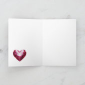 Gepersonaliseerde Disco Heart Valentijnsdag Kaart (Binnen)