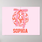 Gepersonaliseerde Disco Meisje Slaapkamer Custom N Poster (Voorkant)