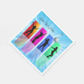 Gepersonaliseerde Disco Party Retro servetten (Hoek)