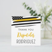 Gepersonaliseerde Dispatcher Thin Gold Line Dank u Bedankkaart (Staand voorkant)