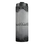 Gepersonaliseerde Distressed Metal Diamond Bord Thermosbeker (Voorkant)