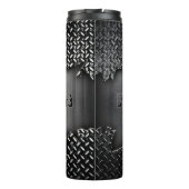 Gepersonaliseerde Distressed Metal Diamond Bord Thermosbeker (Achterkant)