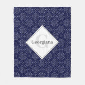 Gepersonaliseerde Ditsy Winter Snow Angels Sneeuwm Fleece Deken (Voorkant)