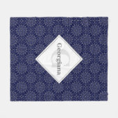 Gepersonaliseerde Ditsy Winter Snow Angels Sneeuwm Fleece Deken (Voorkant (Horizontaal))